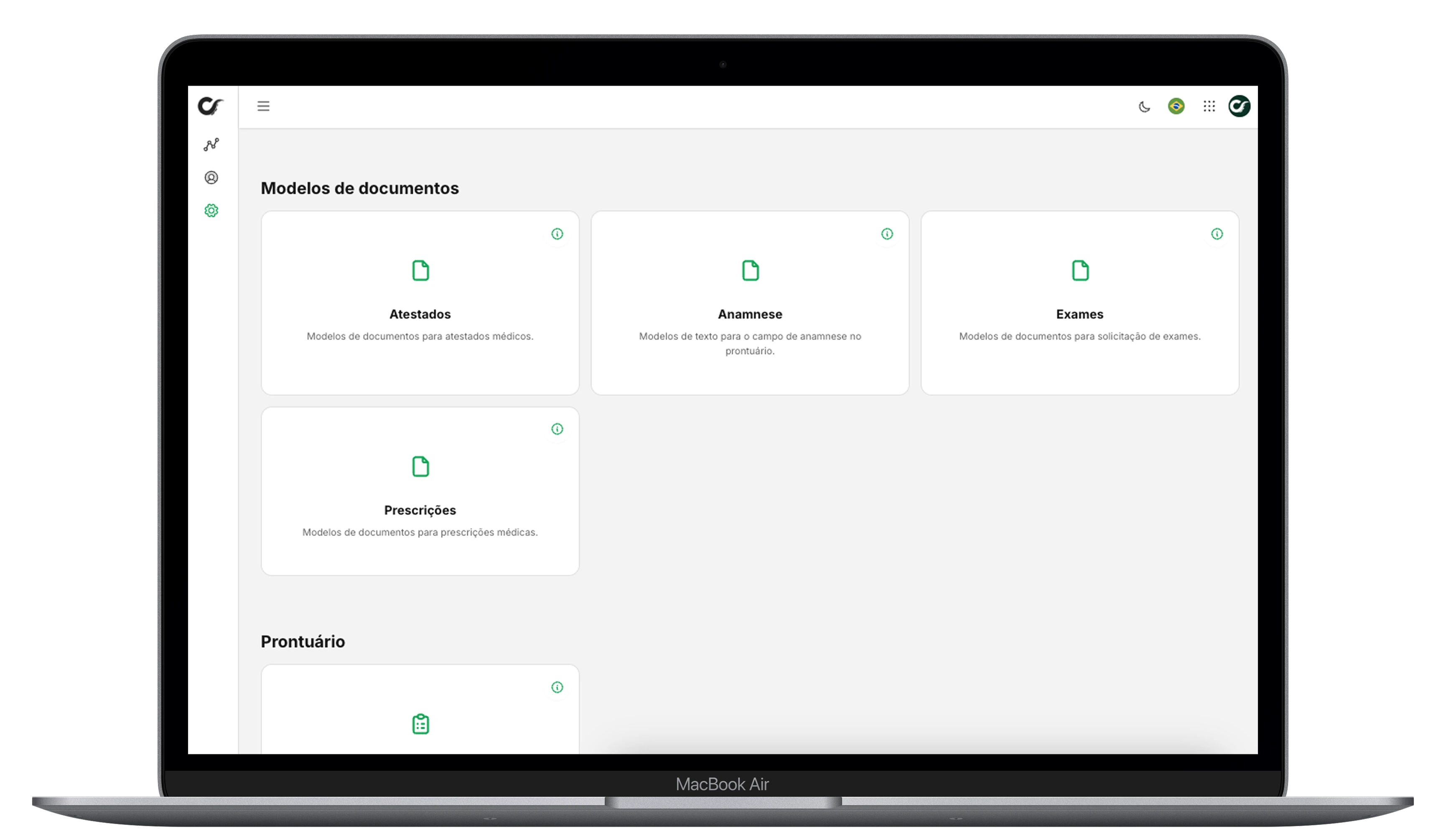 Modelos de Documentos e Condutas no Prontuário Octor